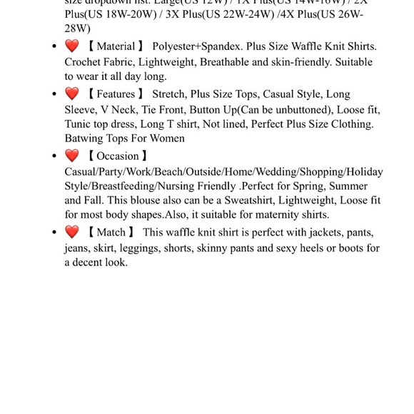 Unused with tags Olrik white waffle button down short sleeve size plus 4X - Picture 2 of 9